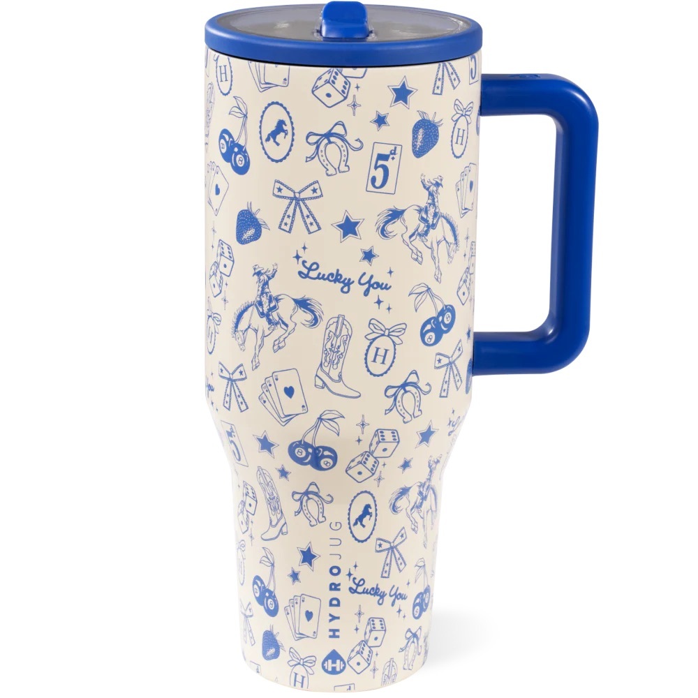 Hydrojug Blue Western Charm Traveler 32oz
